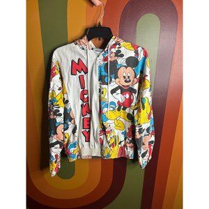 Vintage Mickey Mouse Disney jacket sweater zip up hoodie Donald - size Small